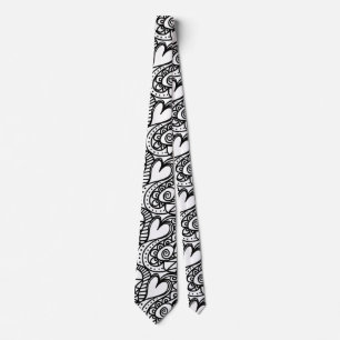 cravate de doodle cardiaque