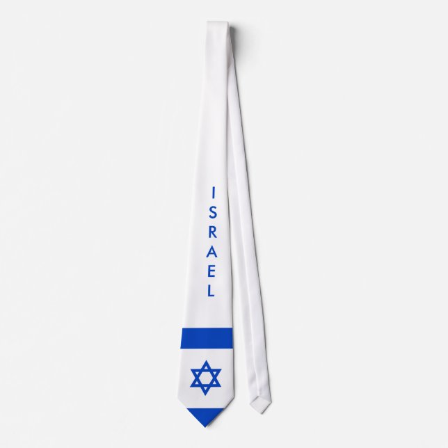 Cravate de drapeau de personnaliser de l'Israël (Devant)