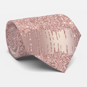 Cravate de fête Rose Gold Blush Parties scintillan