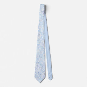 Cravate de flocon bleu glace
