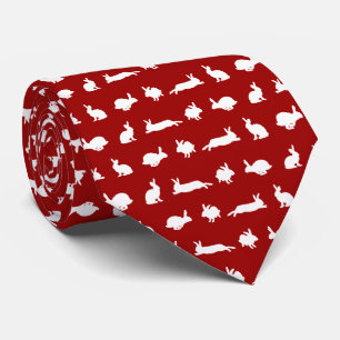 Cravate de frénésie de lapin (rouge)