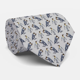 Cravate de frénésie du Roi pingouin (gris-clair)
