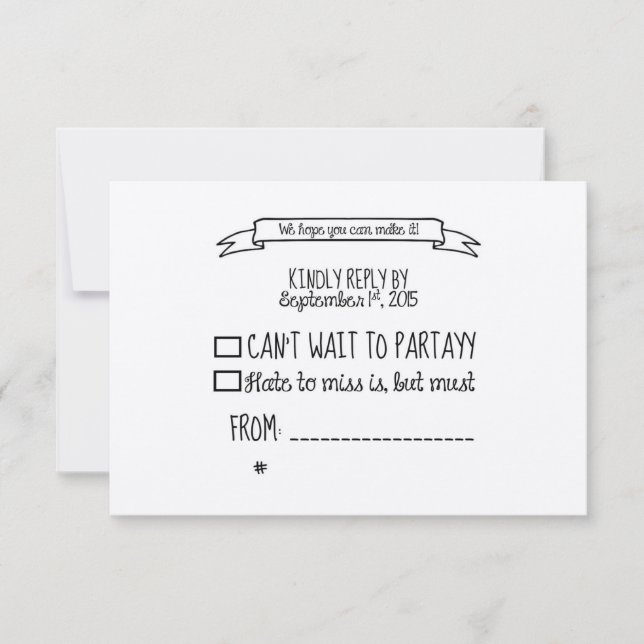 Cravate de la carte Knot RSVP (Devant)