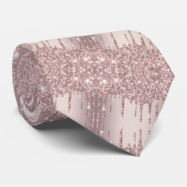 Cravate de la fête de graduation Rose Gold Blush D (Roulé)