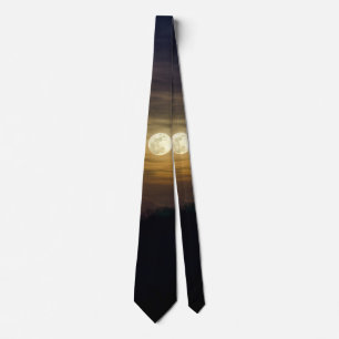 Cravate de la silhouette de la lune