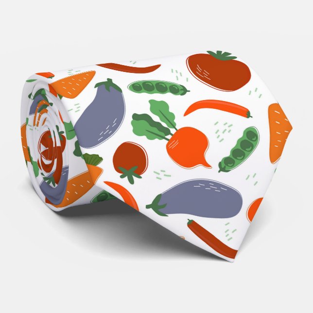 cravate de légumes carrelé mignon (Roulé)