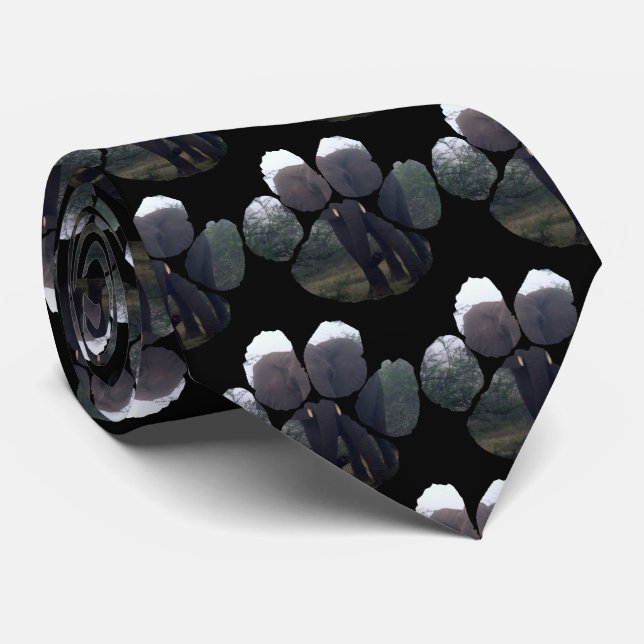 Cravate de l'empreinte d'éléphant (Roulé)