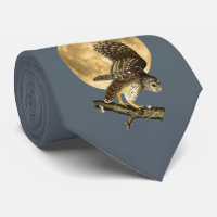 Cravate de lune de hibou barré d'Audubon,