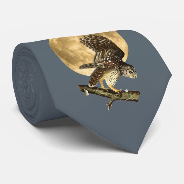Cravate de lune de hibou barré d'Audubon, (Roulé)