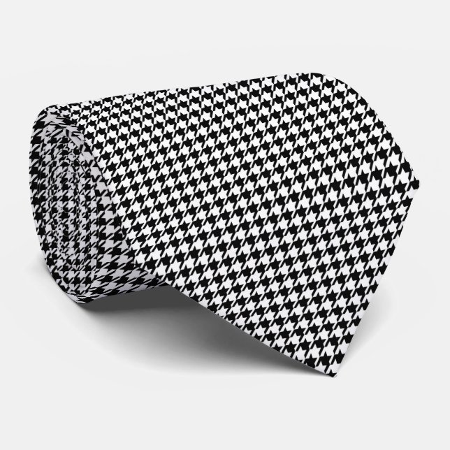 Cravate de luxe Faux Silk Houndstooth (Roulé)