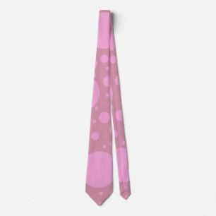Cravate de mode À petits pois rose