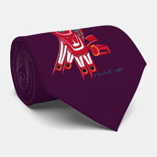 Cravate de mode Red Haida Eagle