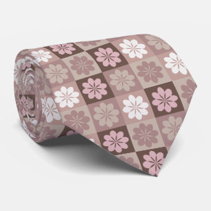 Cravate de modèle floral géométrique rétro