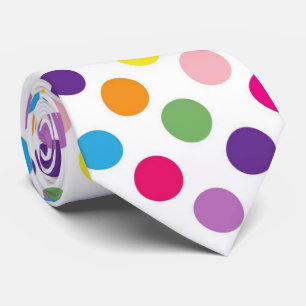 Cravate de motif à pois lumineux
