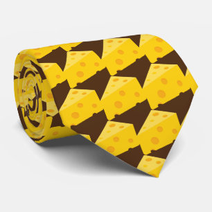 Cravate de motif carrelée par fromage mignon