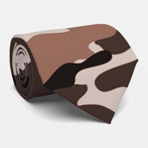 Cravate de Motif de camouflage Brown