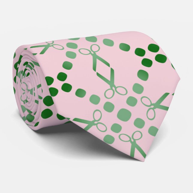 Cravate de motif de ciseaux (Roulé)