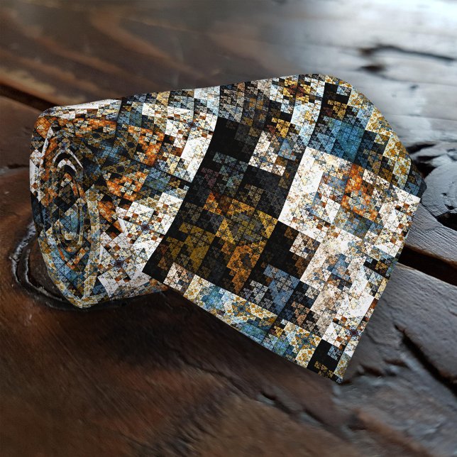 Cravate de Motif géométrique fractale de la nature (Tie with an abstract fractal pattern inspired by nature. Matches well with all classic style suits)