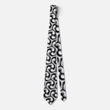 Cravate de Motif optique MonoMax noir+blanc