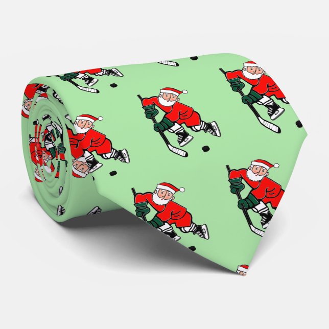 Cravate de Noël de hockey (Roulé)