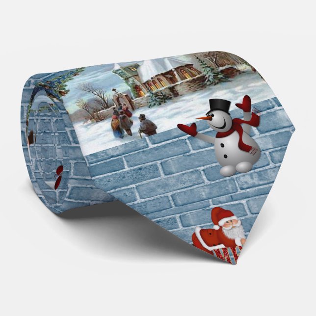 Cravate de Noël, Joyeux Noël (Roulé)