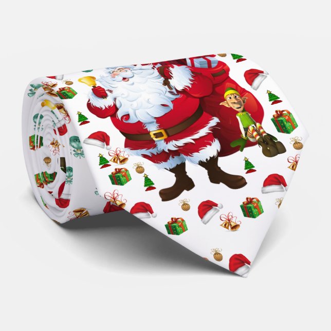 Cravate de Noël, Père Noël (Roulé)