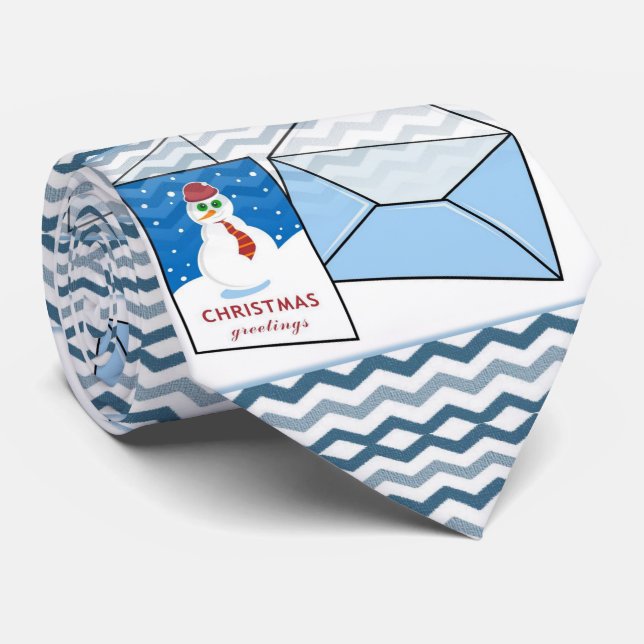 Cravate de Noël, Snowman (Roulé)