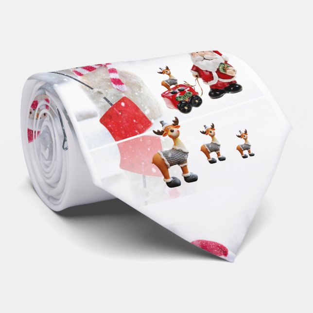 Cravate de Noël, Snowman (Roulé)