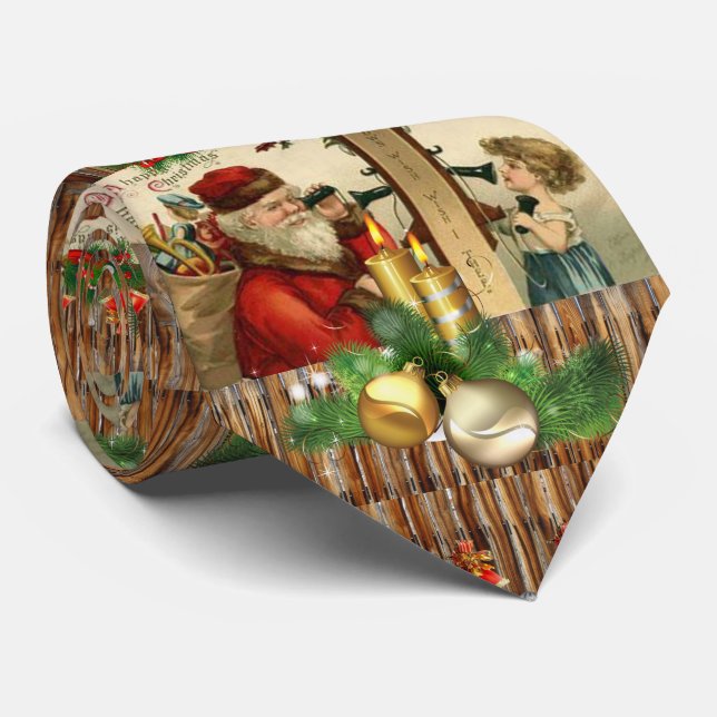 Cravate de Noël, Vintage (Roulé)
