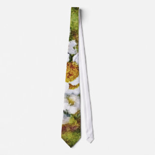 Cravate de peinture d'art floral