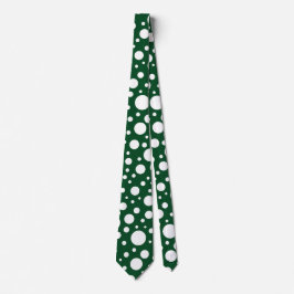 Cravate de points verts