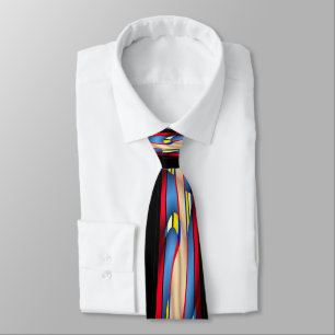 cravate de robe multicolore