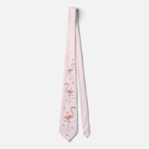 Cravate de rose de Flamant rose