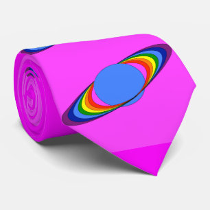 Cravate de Saturn d'arc-en-ciel pour des
