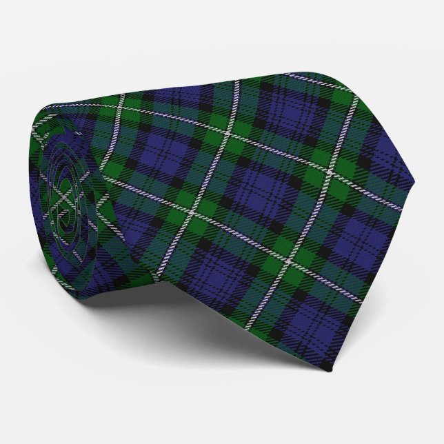 Cravate de tartan de monogramme de la lettre F de (Roulé)
