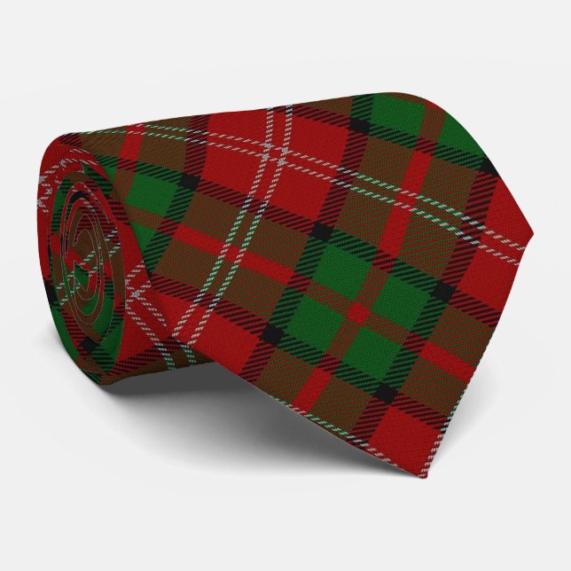 Cravate de tartan de monogramme de la lettre N de (Roulé)