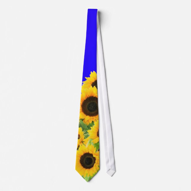 Cravate de tournesol drapeau ukrainien soutien Ukr (Devant)