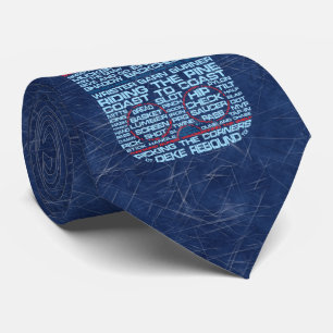 Cravate de typographie de piste de hockey sur