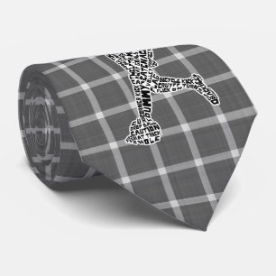 Cravate de typographie du joueur de football