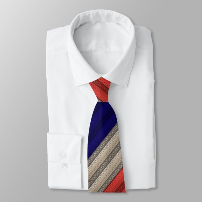 Cravate Décor abstrait sans couture rétro vintage (Attaché)