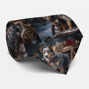 Cravate Décor de Noël australien Snowy Sleigh