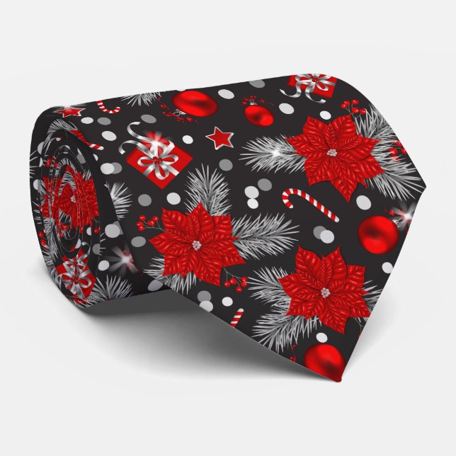 Cravate Décor de Noël Design motif (Roulé)
