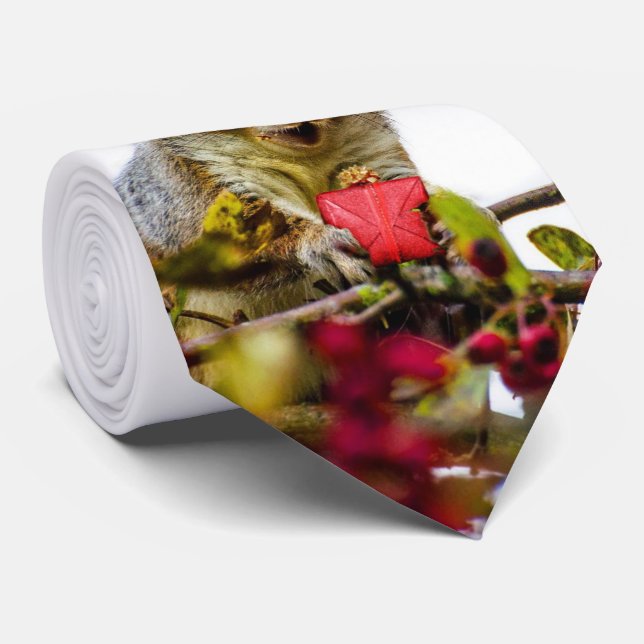 Cravate d'écureuil de Noël (Roulé)