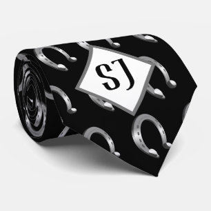 Cravate Défer à cheval Initiales