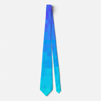 Cravate dégradé bleu néon| carrés de pixels|