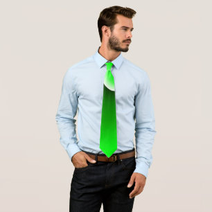 Cravate Dégradé en spirale vert blanc