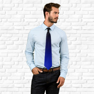 Cravate Dégradé Noir et Bleu Saphir Moderne