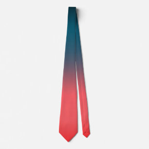 Cravate Dégradé rose corail foncé Turquoise et lumineux