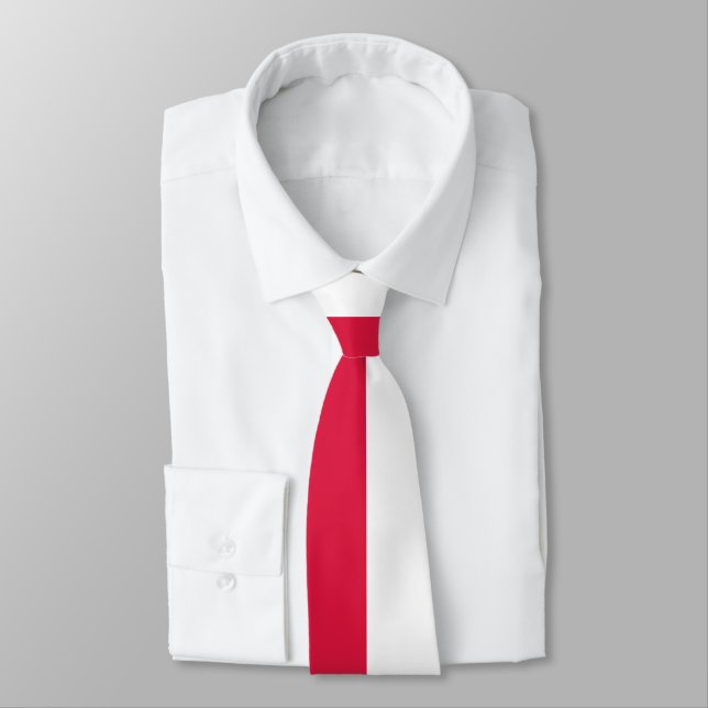 Cravate Demi-bloc rouge et demi-bloc blanc (Attaché)