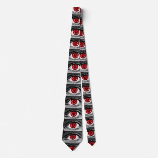 Cravate Demon Eye Brushed Graphic Print Neck Tie